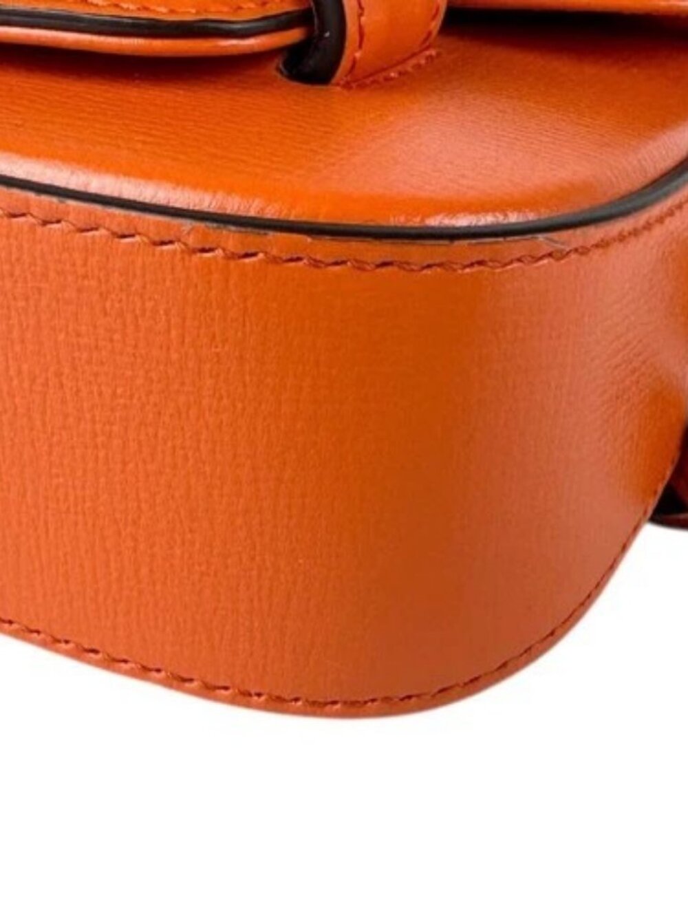 Auth GUCCI Horsebit 1995 Shoulder Bag Orange Leather - z9027 - Picture 9 of 13